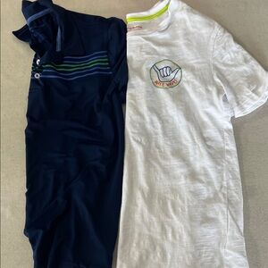 Tommy Bahama Navy & White Kids Polo and Graphic Tee Set